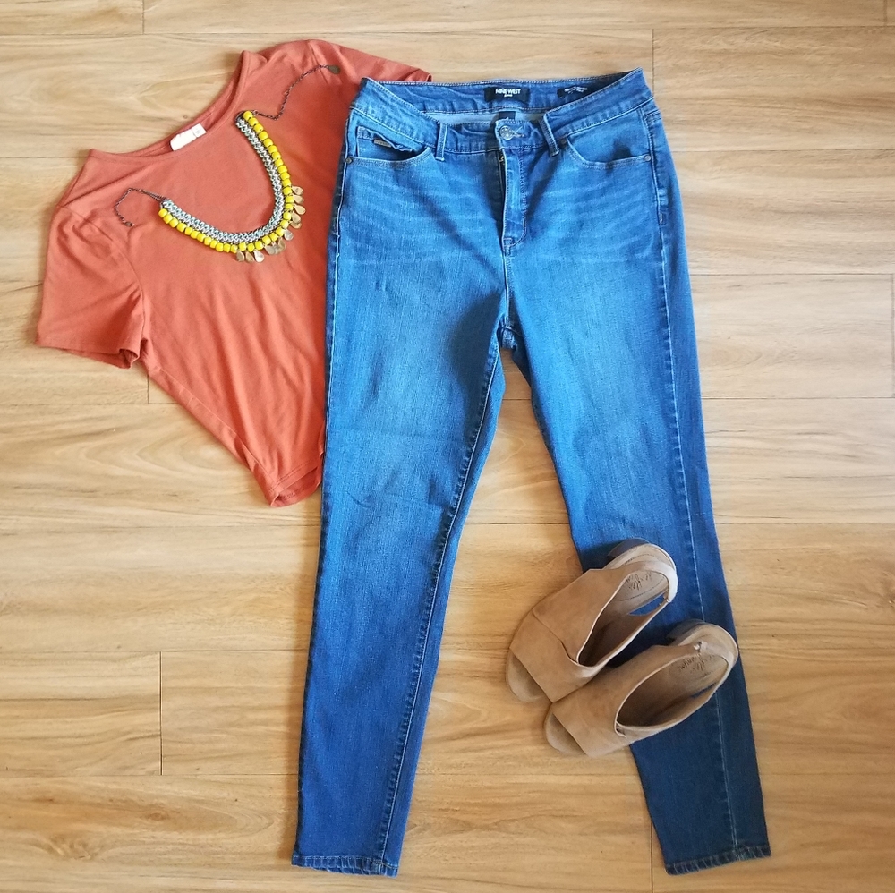 Nine West High Rise Skinny Jeans Sz 6